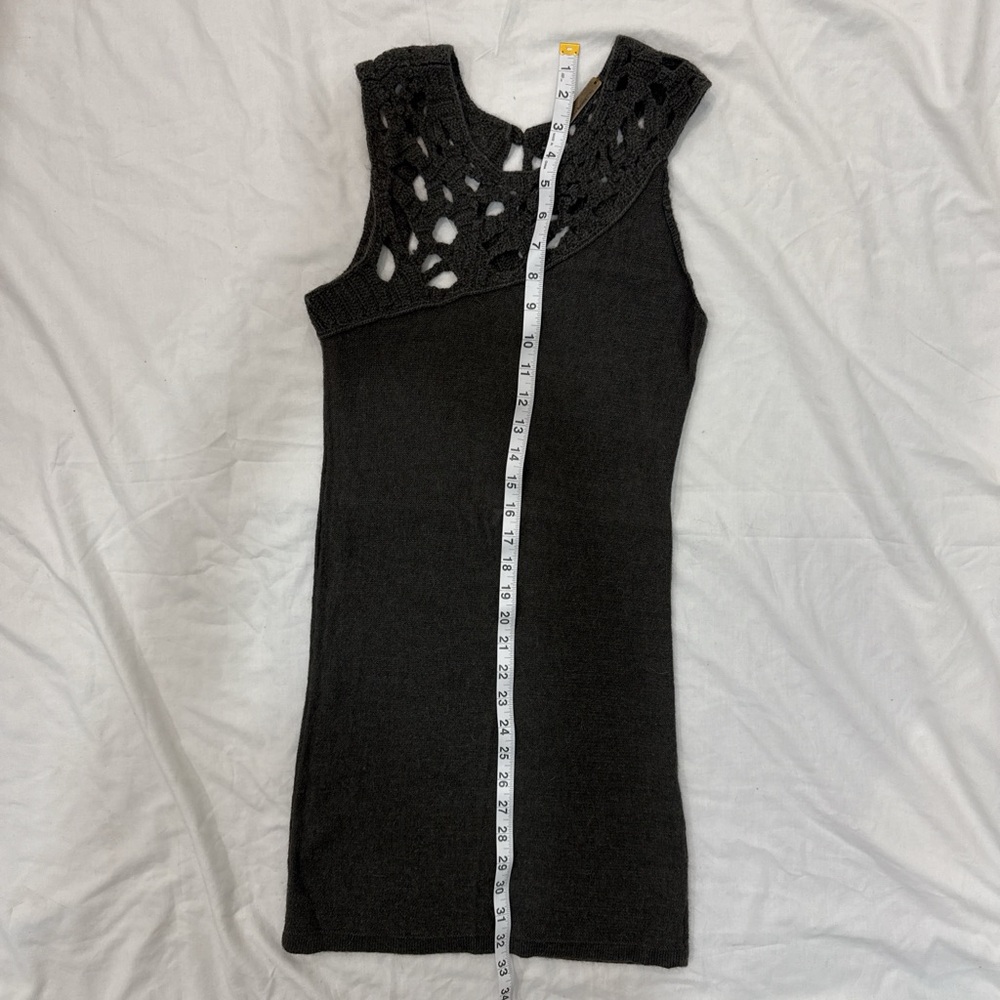 Society For Radical Dress Gray Crochet Mini Dress View 5